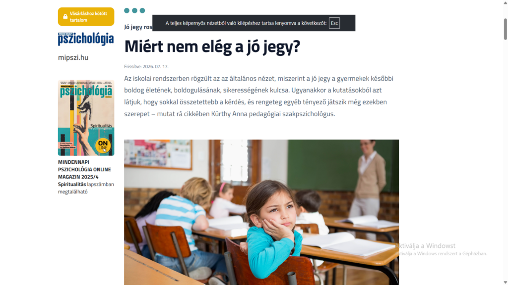 Miért nem elég a jó jegy? – MiPszi 2025/4